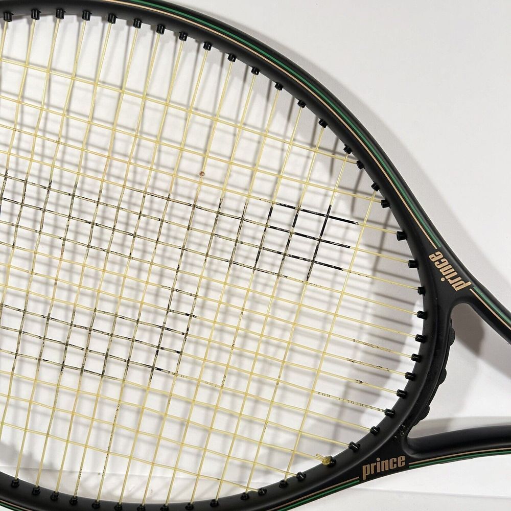 Prince Graphite Series 110 One Stripe Tennis Racquet Grip 4 1/2" Org Grip String - Picture 9 of 16